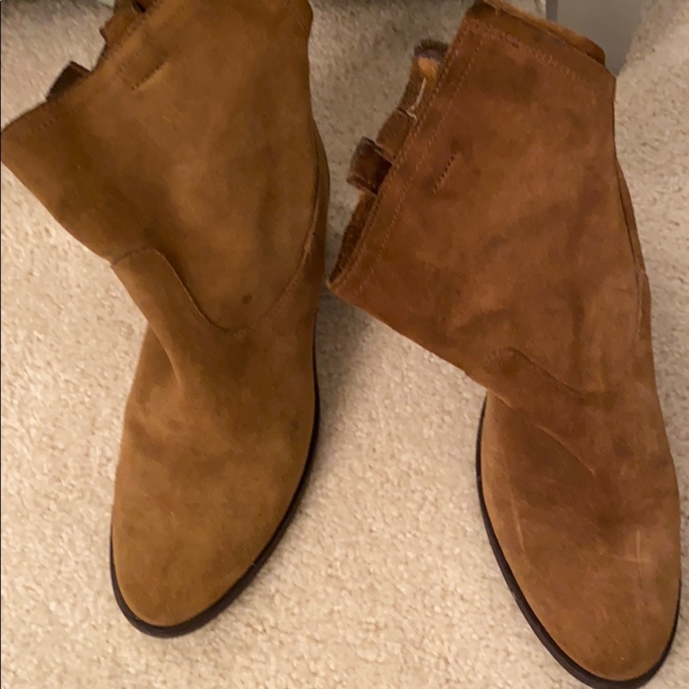 Sam Edelman Brown whiskey suede ankle boots